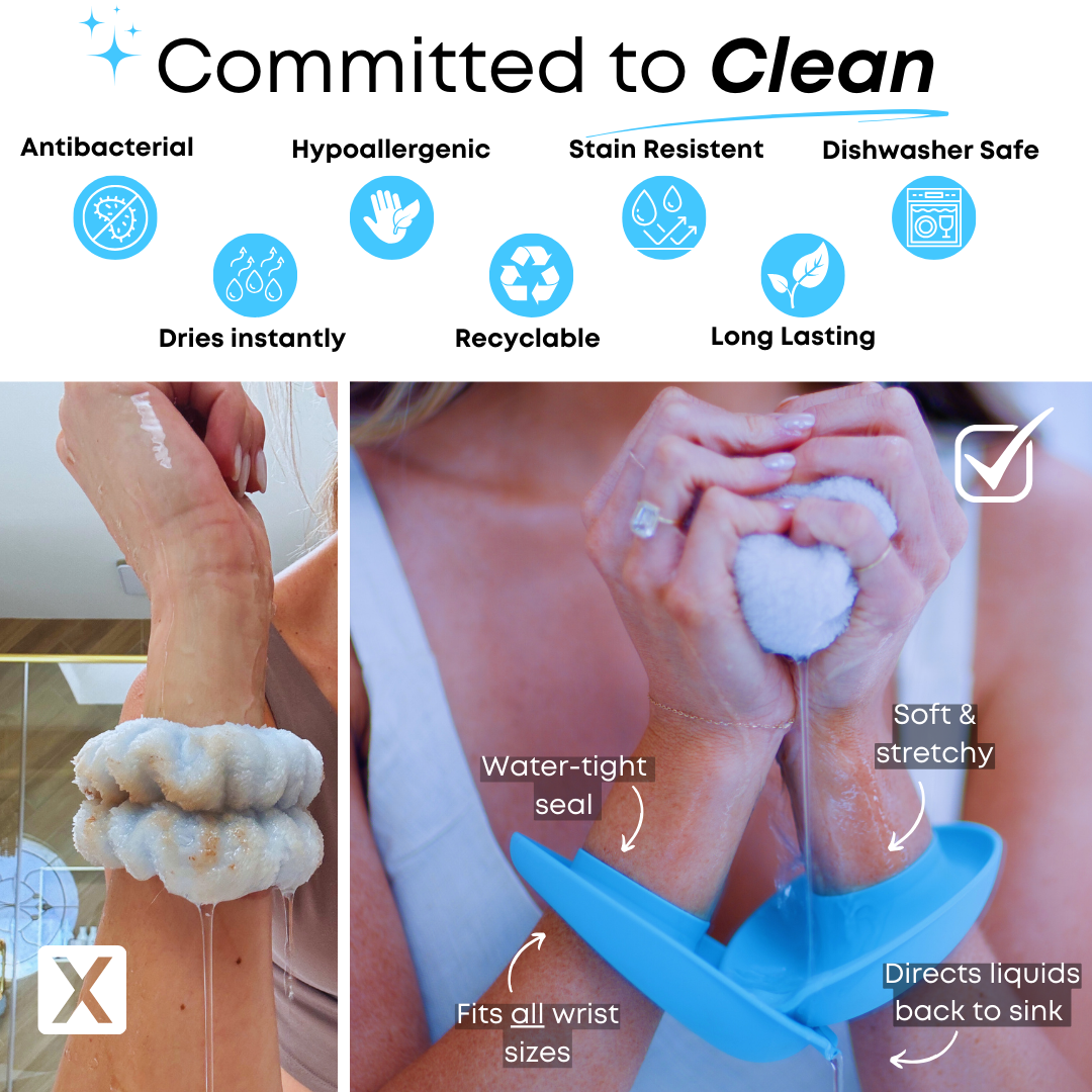 Say Goodbye to Wet Sleeves – Liqui Bands for Washing Hands & Face