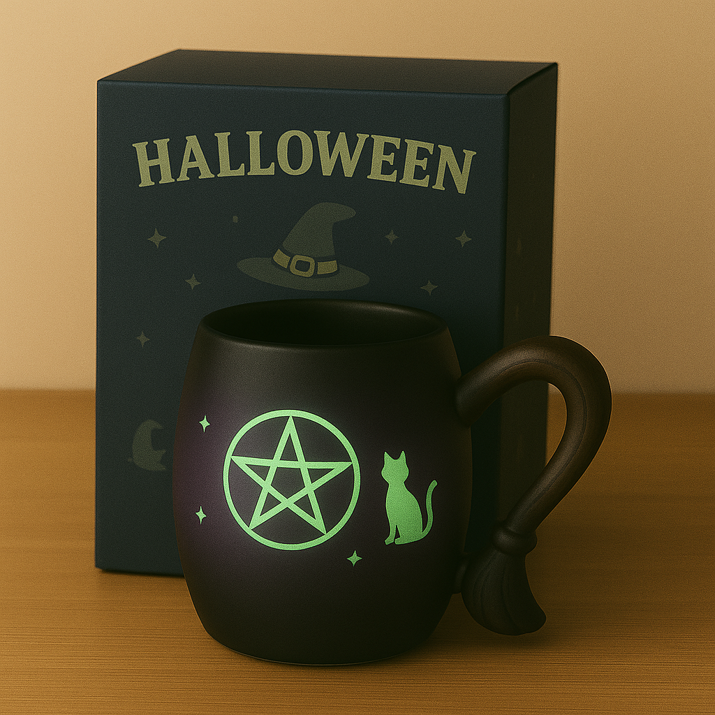 π Halloween Ceramic Mug Collection β Pumpkin, Ghost, Bat & Witch