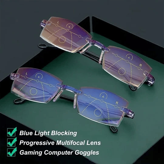 👓Sapphire High Hardness Anti-blue Progressive Far And Near Dual-Use Reading Glasses🔥