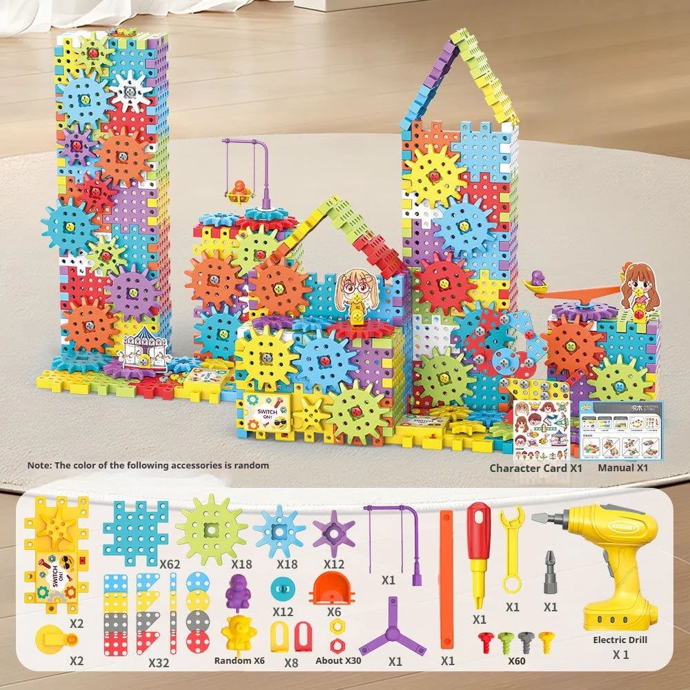 Electric Gear Building Toy Set