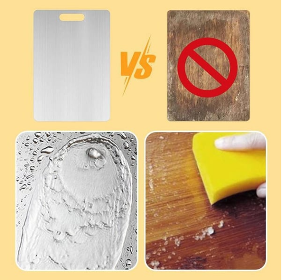 🔥 Stainless Steel Double Sided Chopping Board