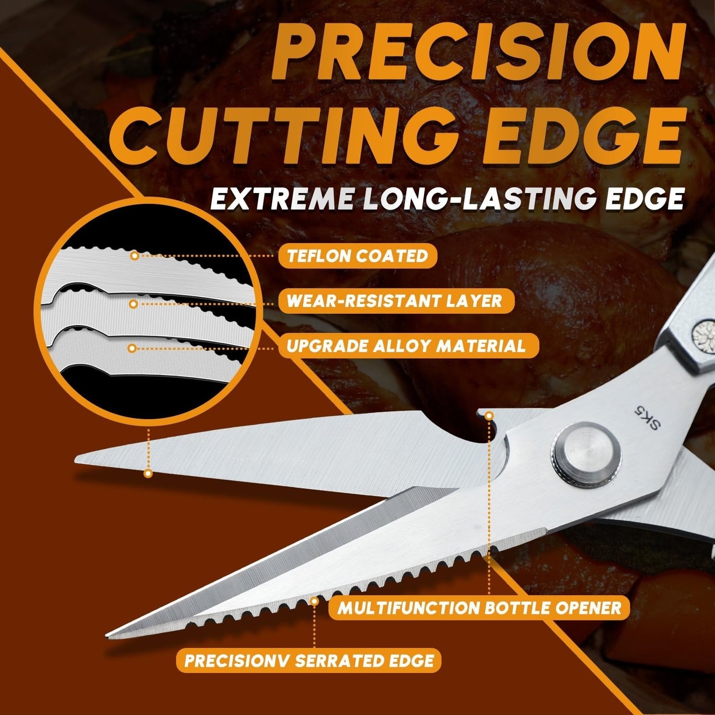 🏆 69K+ SOLD!🔥Kitchen Scissors all Purpose