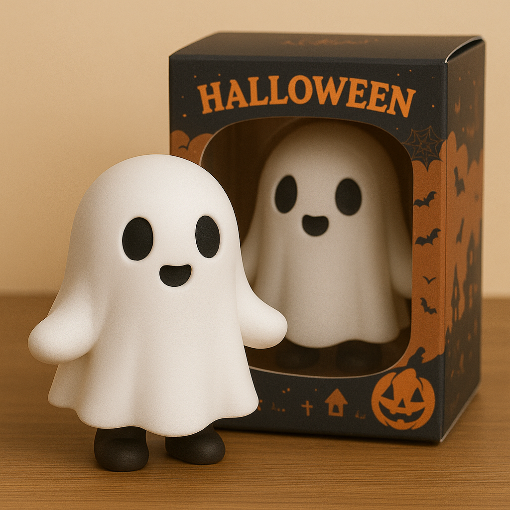 🎃 Halloween Collectible Vinyl Figures – Pumpkin, Ghost & Vampire