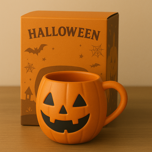 🎃 Halloween Ceramic Mug Collection – Pumpkin, Ghost, Bat & Witch