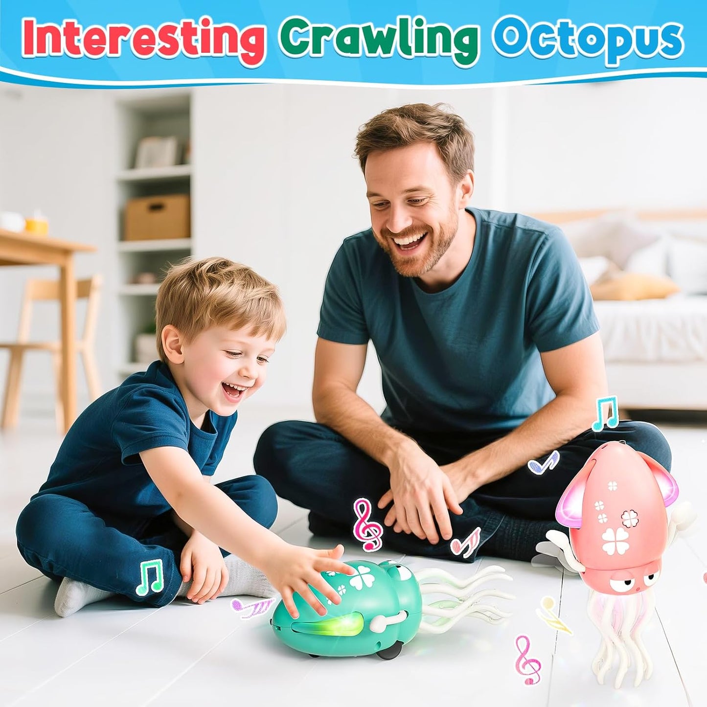 Dancing Octopus Baby Toy | Electric Crawling Octopus Tummy Time Toy