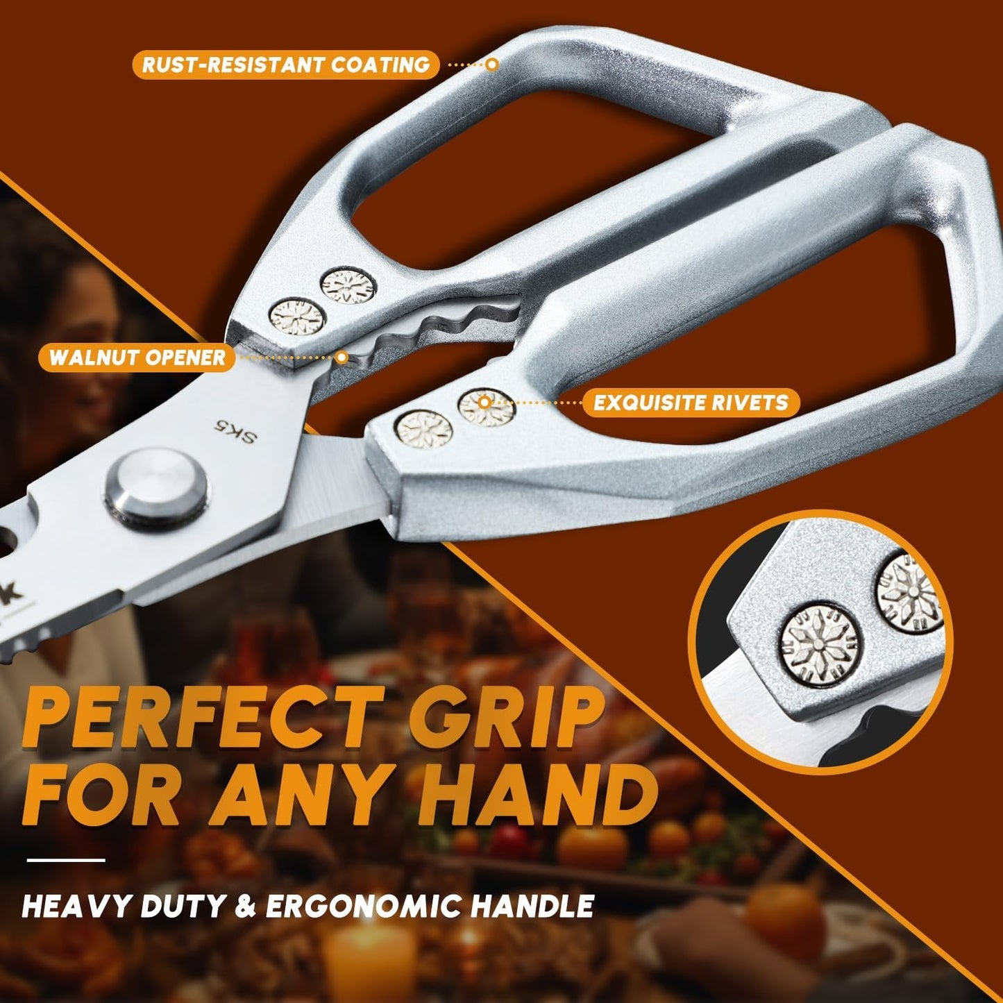 🏆 69K+ SOLD!🔥Kitchen Scissors all Purpose